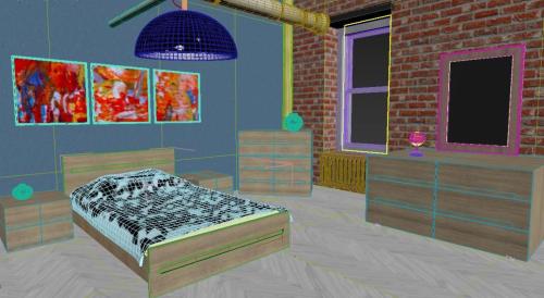 wireframe chambre